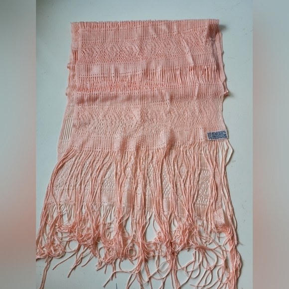 Fringe Hem Fashion Scarf in Pink - Picture 1 of 6
